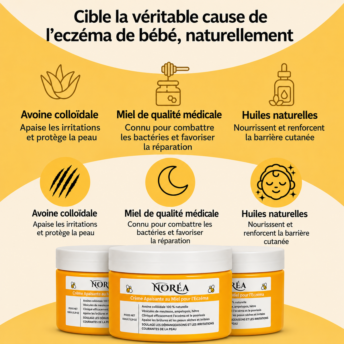 Crème Apaisante au Miel contre l'Eczéma