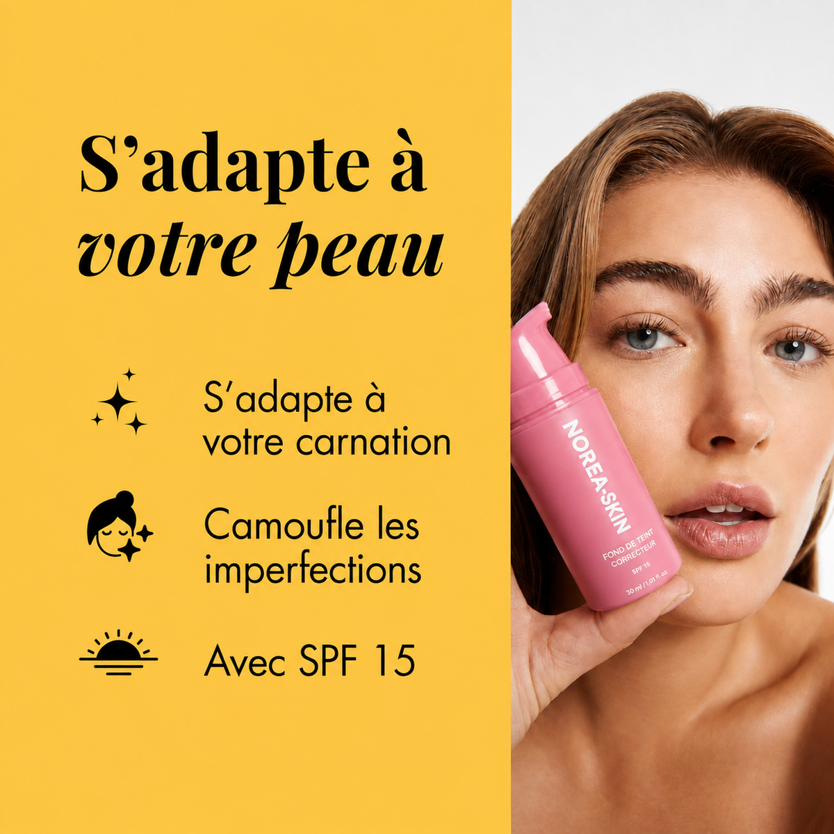 Fond de teint à changement de couleur